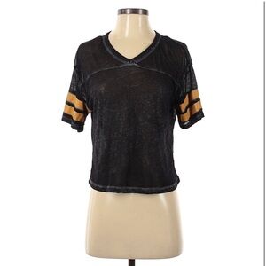 Football Style V-neck T-shirt